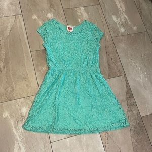 Seafoam floral lace dress